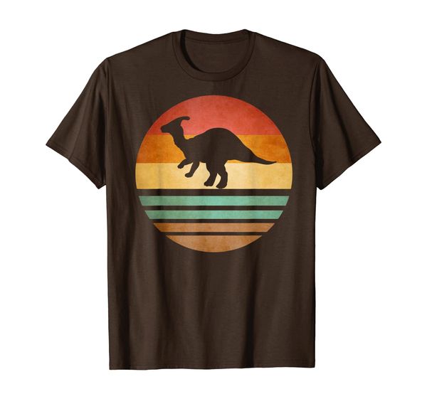 

parasaurolophus dinosaur shirt retro vintage 70s silhouette t-shirt, White;black