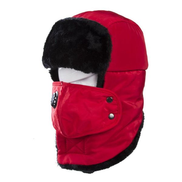 

berets men women winter russian trooper snow ski hat ushanka waterproof warm bomber hats, Blue;gray