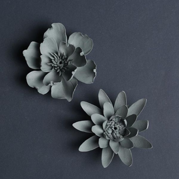 

fragrance lamps lotus flower ceramic incense stick holder censer garden zen chinese burner home decorative
