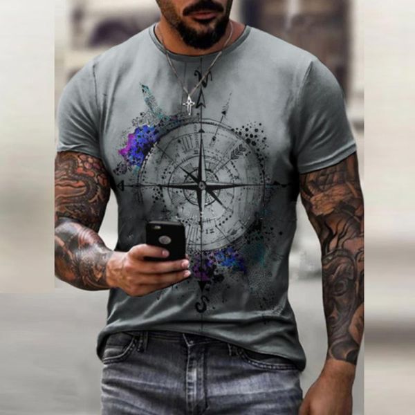 

men's t-shirts mens 3d printed crew neck tees short sleeve casual t-shirt sport muscle men slee, White;black