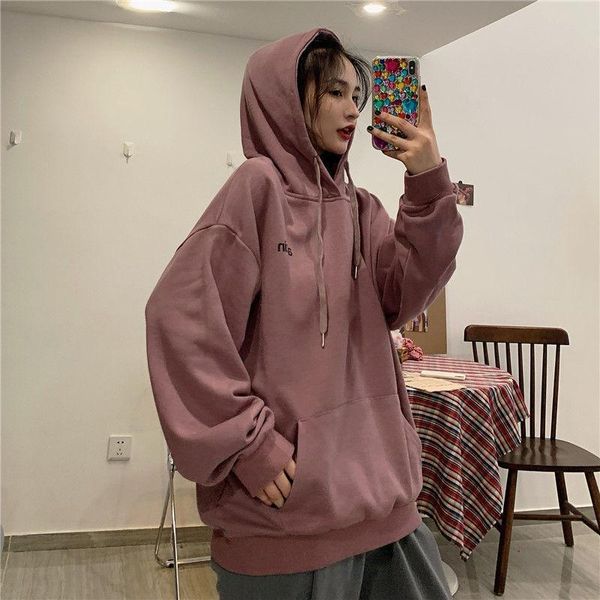 

women's hoodies & sweatshirts fashion brand spring autumn female casual solid color sweatshirt, Black