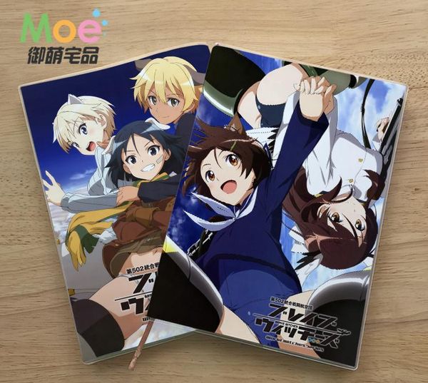 

anime brave witches diary school notebook paper agenda schedule planner sketchbook gift for kids notebooks office supplies notepads, Purple;pink