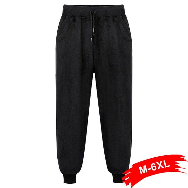 

women's pants & capris plus size 3xl 5xl women corduroy harem pant pantalon mujer elastic waist jogger casual sweatpants loose baggy tr, Black;white