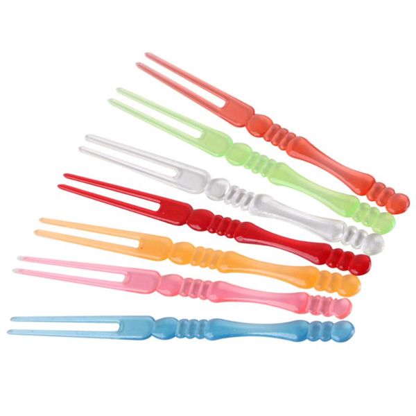 

forks 80 pcs fruit picks disposable cupcake appetizer cocktail party (colorful)