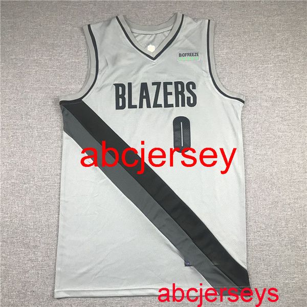 

men's 0# lillard 2021 gray bonus edition basketball jerseys,m,l,xl, vest, Black