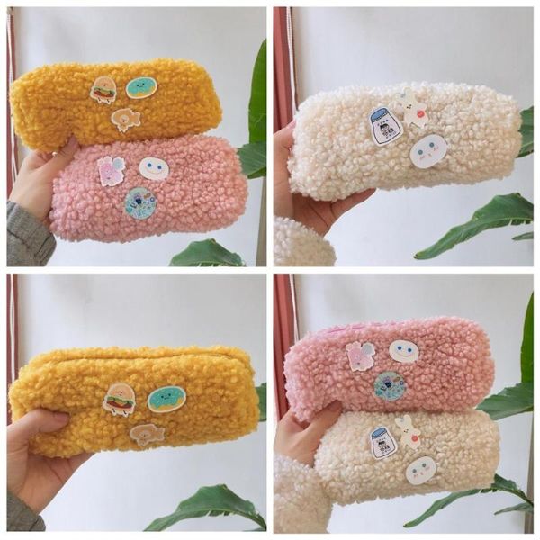 

pencil bags case estuche estojo escolar kawaii plush pen bag stationery kids cute box astuccio kalemlik pennenzak school supplies