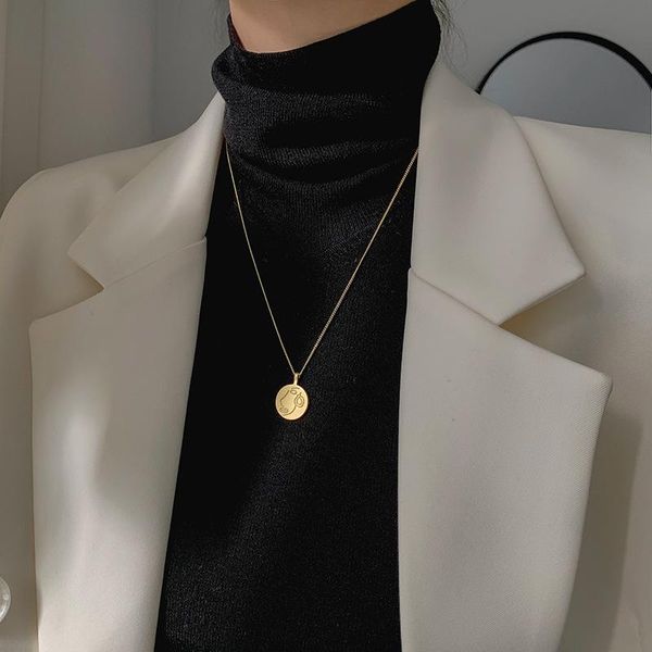 

pendant necklaces luxury niche design sweater chain long autumn and winter wild necklace online celebrity 2021 female accessories., Silver