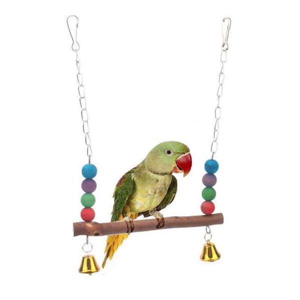 

other bird supplies 1pcs parrot toy cage swing hammock pet hanging bell macaw love finches brids