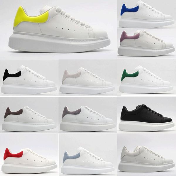 

2021 designer men women espadrilles flats platform oversized shoes espadrille flat sneakers little white alexander mc mcqueens mcqueen mquee, Black