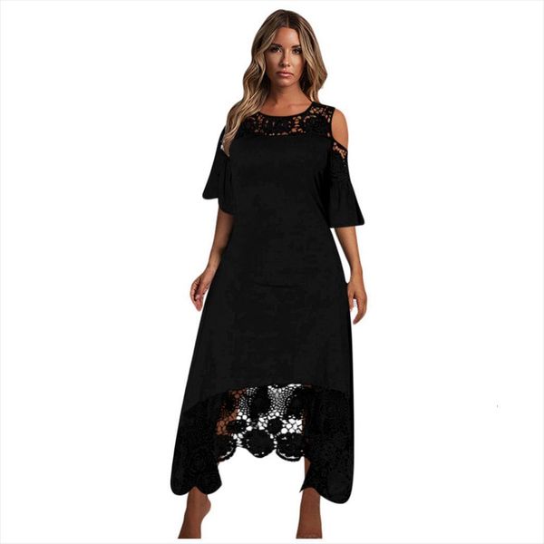 

plus size lace fashion women dresses camisole open back large solid party club, Black;gray