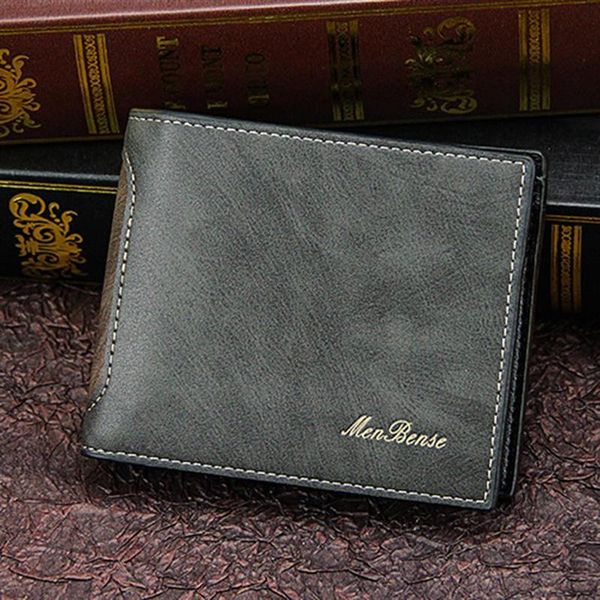 

wallets business men small money purses leather trifold wallet design dollar price thin short with coin bag, Red;black
