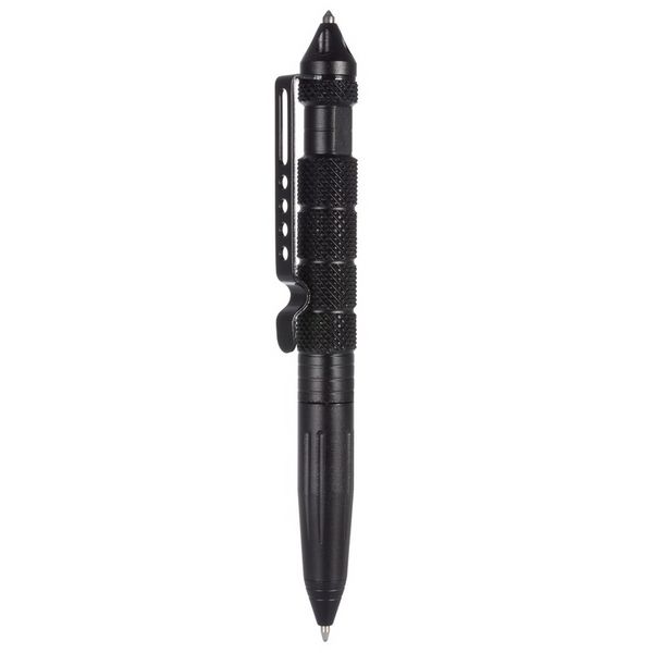 Penna tattica militare in acciaio al tungsteno Sopravvivenza Multitool Penne per rompere il vetro di emergenza Penne per scrittura Inchiostro nero WJ111