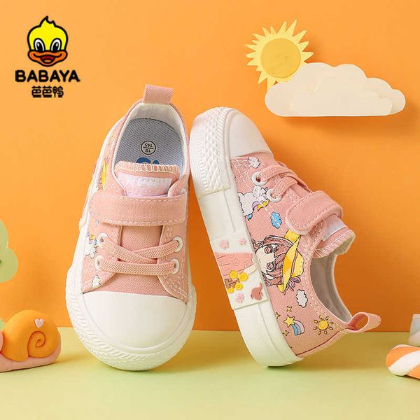 

babaya girls canvas shoes 1-3 years old baby walking shoes cartoon cloth breathable kids shoes for girl new 2021 spring c0602, Black;red