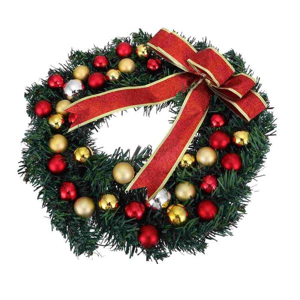 

decorative flowers & wreaths 1pc christmas wreath simulated xmas garland festival wall adornment