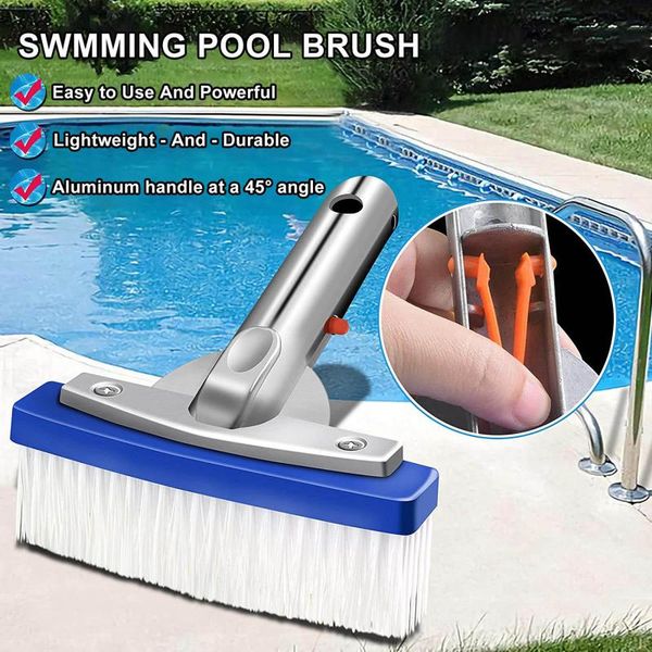 

pool & accessories swimming brush head 5.5 inch polished nylon bristles heavy duty for cleans walls tiles floors effortlessly