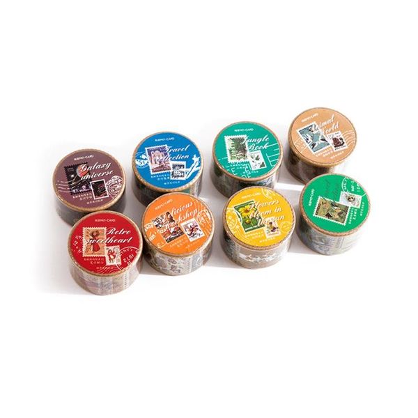 

gift wrap style diy decoration plant flower pattern philatelic museum series stationery stickers stamp sticker scrapbook supplies