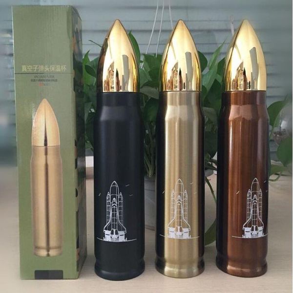 

bullet vacuum stainless steel thermos bottle creative travel bottle outdoor sports drink