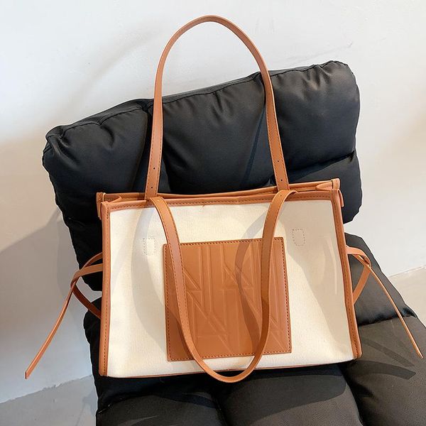 

evening bags large capacity women handbag 2021 fashion women's bag canvas shoulder versatile simple summer tote