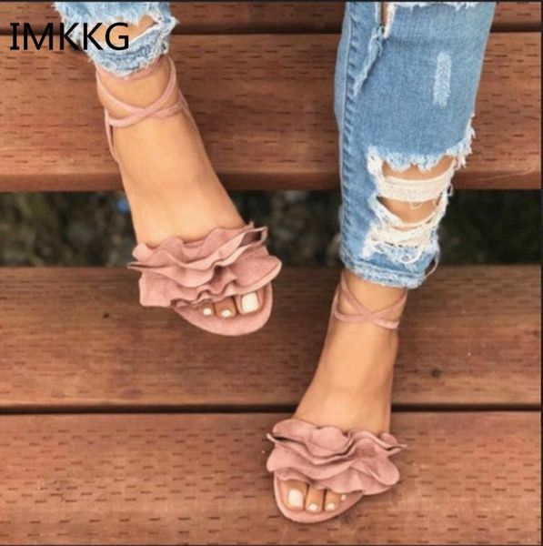 

bohemia women's sandals 2021 summer flat women shoes lace-up sandalias mujer female woman m339, Black