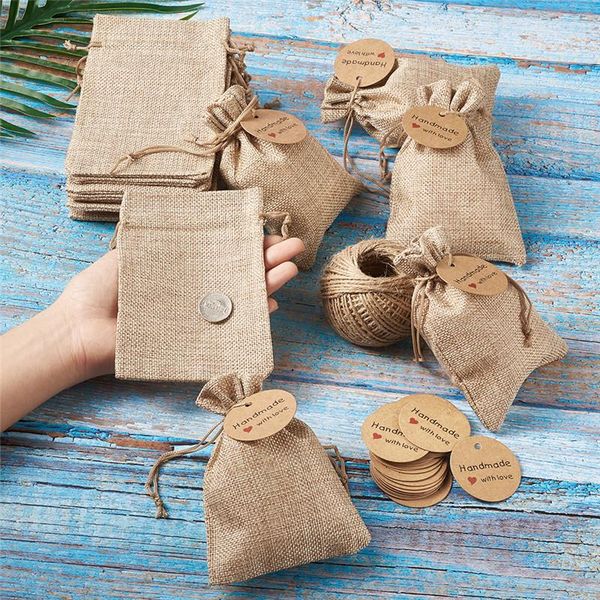 

storage bags packing pouches drawstring paper price tags and cord twine string for jewelry making display