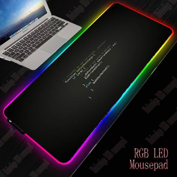 

mouse pads & wrist rests text code programming large rgb gaming mousepad led mause pad gamer carpet big pc desk mat with backlit xxl