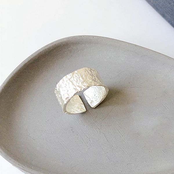 

cluster rings wholesale personality fashion woman girl party wedding gift silver 925 sterling ring wide band finger accessories, Golden;silver