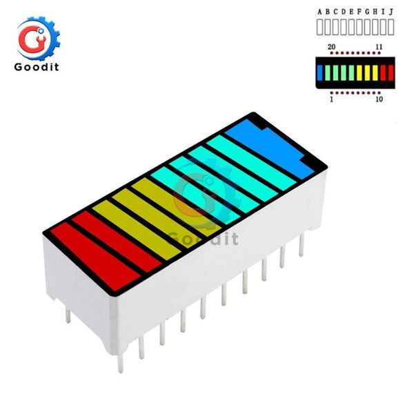 

segment bargraph light display module led bar graph ultra bright red yellow green blue colors multi-color modules