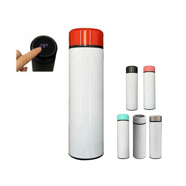 

17oz blank sublimation temperature display water bottle 17oz 500ml vacuum diy heat transfer printing water bottle
