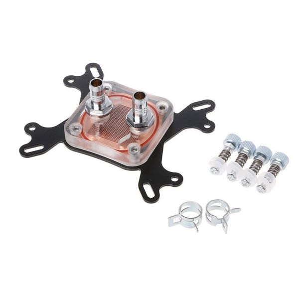 

computer cpu water cooler 50mm transparent cover cooling block for amd lappads
