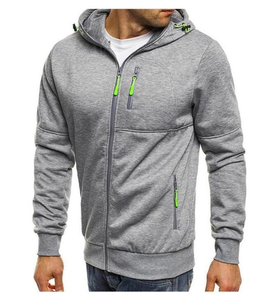 

men's hoodies & sweatshirts 2021 casual hoodie plus plush fall jacket stylish long sleeved zip running, Black
