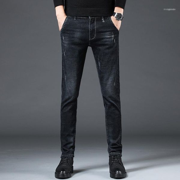 

men's jeans arrivals denim pants retro causal loose straight trousers1, Blue