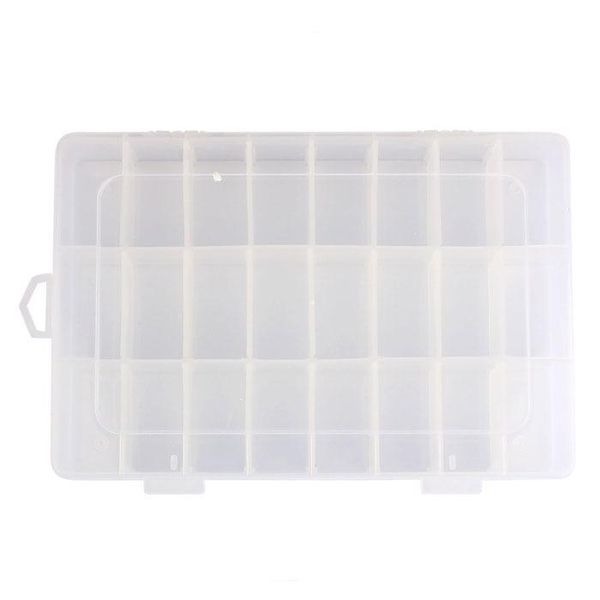 

transparent24 grid storage box organizer case cajas organizadora storing plastic jewelry beads screw organizador. 30+ bags