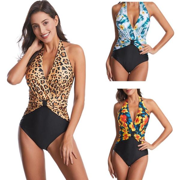 

one-piece suits ladies bikini fabric digital print swimsuit