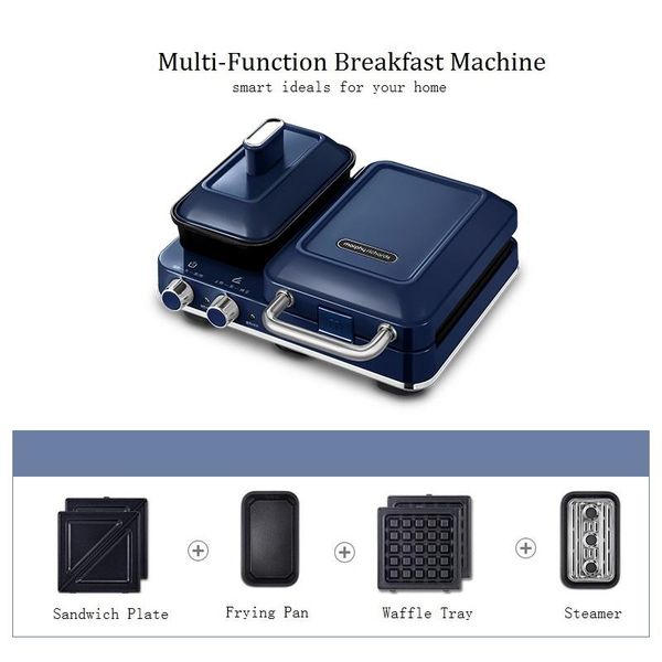 

multi-function breakfast machine sandwich light small household waffle maker toast baking bread makers