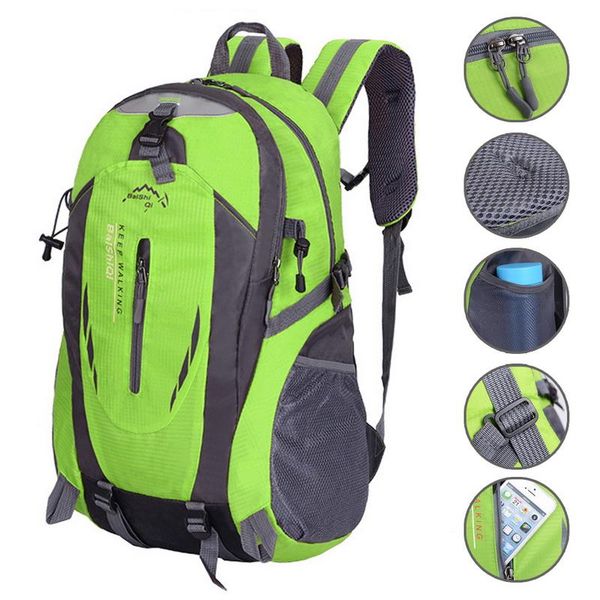 

backpack men 40l waterproof travel cacual hiking cycling outdoor unti-theft sports backpacks climbing rucksack