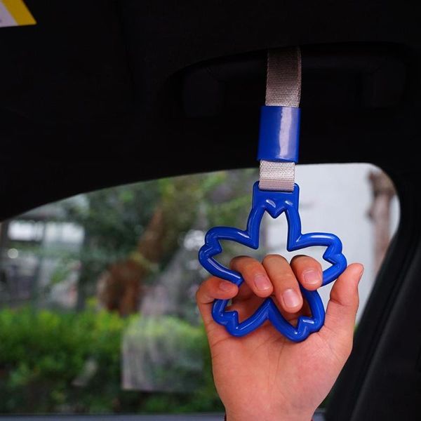 

safety belts & accessories round bus handle strap charm drift car flower-shaped pull ring static belt decorative warning rear bumper