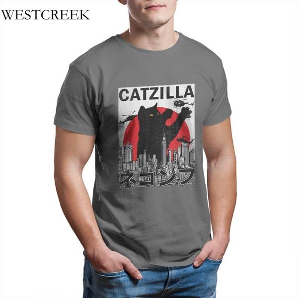

men's t-shirts westcreek wholesale catzilla japanese print men customize tshirts 180867, White;black