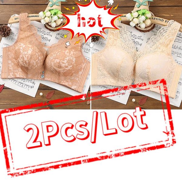 

bras 2 pcs/lot women wire full cup large size underwear non padded lace bra female lingerie 75-85 90-120 a b c d e f h, Red;black