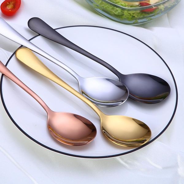 

forks 2pcs salad spoon fork stainless steel fruit cutlery set thickend western dinnerware flatware tableware