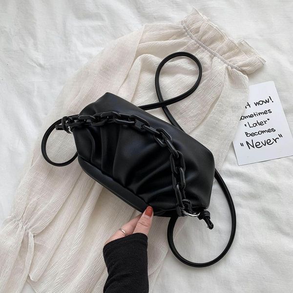 

evening bags candy color pu leather shoulder simple for women 2021 small crossbody bag travel chain handbags and purses
