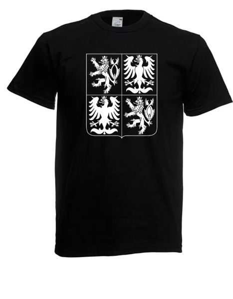 

mens t-shirt i czech republic crest  to 5xl, White;black