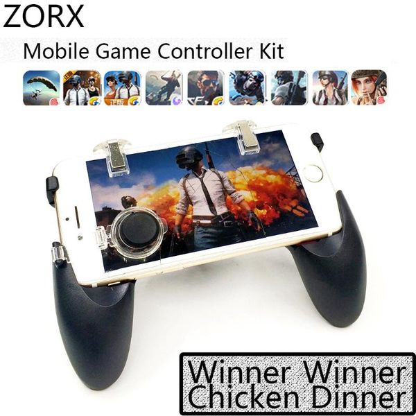 

game controllers & joysticks zorx 4 in 1 gamepad mobile phone controller metal shooter trigger fire button knives out for pubg joystick l1r1