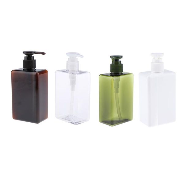 

4pcs 280ml petg empty shampoo pump bottle refillable container for body wash lotion storage bottles & jars