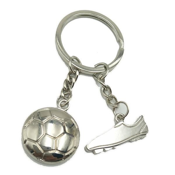 

keychains explosions creative football shoes key chain ball game souvenir soccer ring small gift pendant, Silver