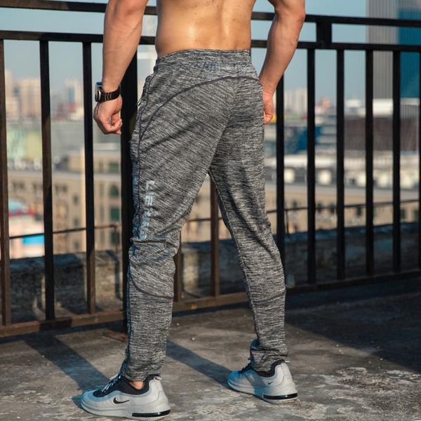 

running pants spring men gym cotton jogging joggers training sports elastic fitness exercise zipper pocket clothes, Black;blue