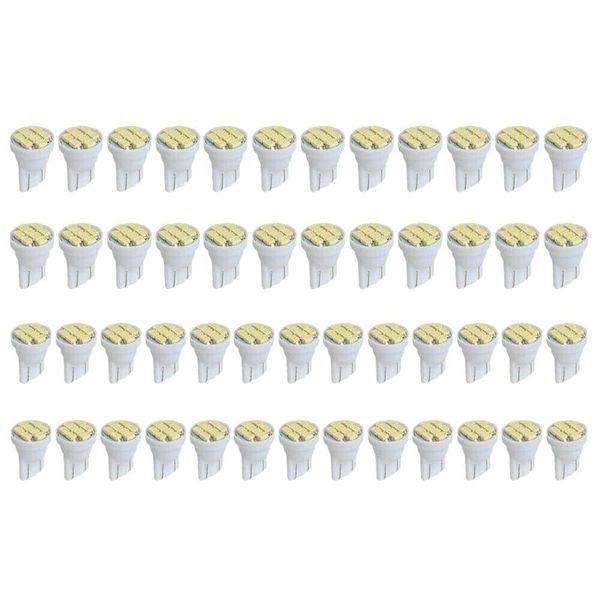 

car headlights 50 pcs t10 8smd bright white led interior light bulbs w5w 194 158 168 2825 6000k