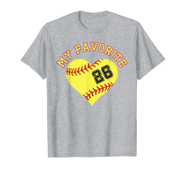 

softball player 26 jersey outfit no #26 sports fan gift t-shirt, White;black