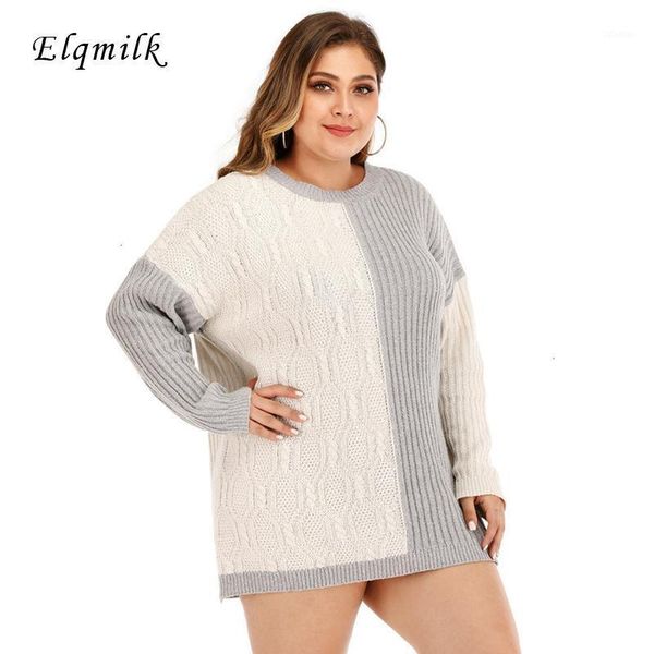 

women's sweaters plus size women pullovers long sleeve knitted jumper sweater 2021 block casual pullover casaco feminino, White;black