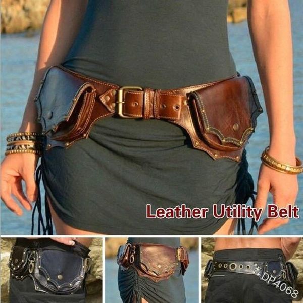 

medieval renaissance viking knight pirate pu vintage pocket belt clothing bag waist bags