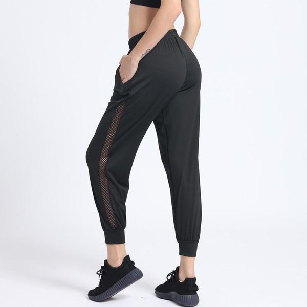 

women's pants & capris increase obesity beauty spring and summer women hollow spell net high elastic fast dry casual harlan, Black;white